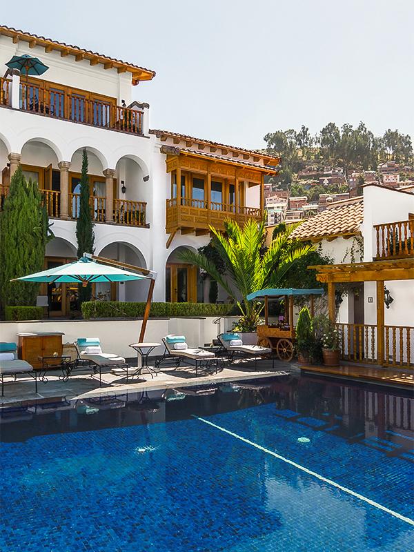 Palacio Nazarenas Courtyard with Pool