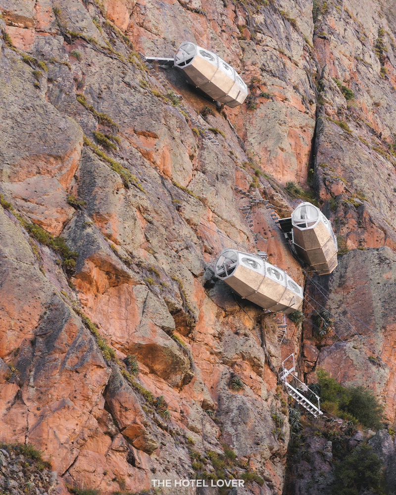 Starlodge Pods in the cliff